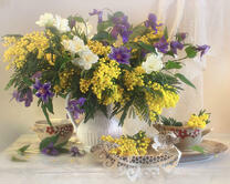 Без бренда «Натюрморт из мимоз и колокольчиков» в Набережных Челнах