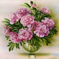 Без бренда «Пионы в круглой прозрачной вазе» в Набережных Челнах