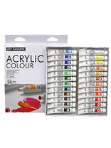 Без бренда «Коробка 24 шт.: Акриловые краски «Две картинки» 24 шт. по 12 мл, проф. пигмент» в Набережных Челнах