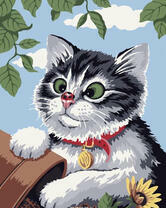 Котенок с божьей коровкой на носу