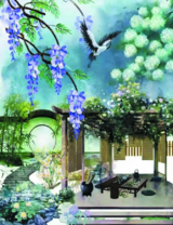 Без бренда «Сад с беседкой, цветами и птицей» в Набережных Челнах