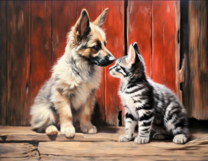 Без бренда «Знакомство котенка и щенка» в Набережных Челнах