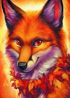 Без бренда «Хитрая лиса с осенним венком» в Набережных Челнах в интернет-магазине  Без бренда «Хитрая лиса с осенним венком» в Набережных Челнах